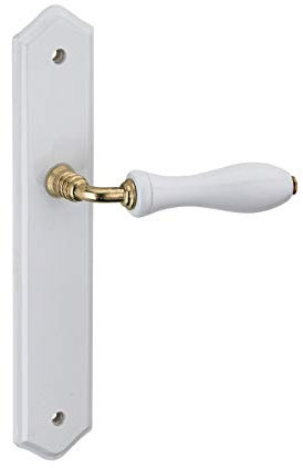 THIRARD - Ensemble de poignées pour porte intérieure Themis sans trou, carré 7mm, entr'axes 195mm, bois blanc