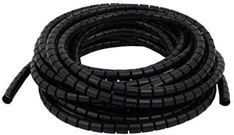 Aexit Filo avvolgente per cavo flessibile a spirale da 10 mm, diametro 6,5 metri, lungo con clip ID: 549497