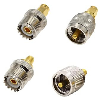DollaTek 2Pcs RF coassiale RF PUHF a connettore SMA PL259 SO239 a SMA maschio e femmina