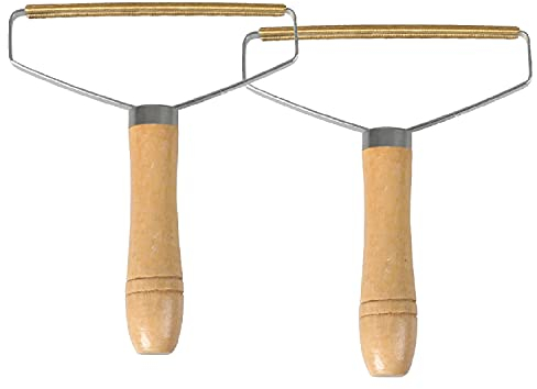 Pack of 2 Lint Remover, Portable Clothes Fabric Shaver Lint Removal Carpet Scraper Manual Brush Tool Shaver Quickly and Effectively for Couch, Stairs, Blanket, Socks, Wool, Cashmere