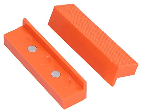 Cubierta de Protección de Mordazas, Protectores de Mordazas Magnéticas de ABS, Superficies Planas Antideslizantes, 2 Piezas para Fabricación de Joyas para Carpintería para Armería(4.5 pulgadas)