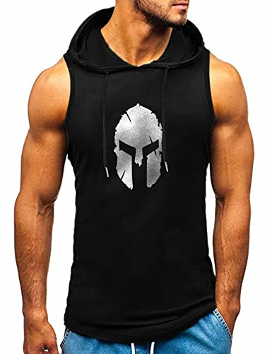 HOTCAT Hombre Camisetas de Tirantes con Capucha Deportiva Fitness Culturismoa Tank Top Verano Moda Diario Deporte Gym Camiseta sin Mangas con Capucha Tops