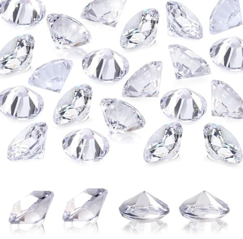 TOAOB 25 Stück Deko Diamanten Groß 30mm Acryl Kristalle Transparent Diamantkristalle Dekosteine Diamanten Streudeko Hochzeit Dekoration