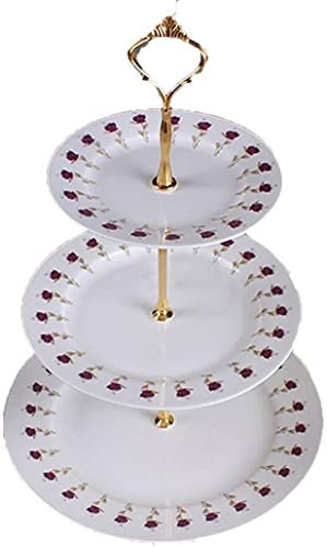 2-Tier or 3-Tier Metal Cake Plate Stand Sweets Tray Holder Cupcake Display Stand Tower Cakes Desserts Fruits Candy Buffet Stand Rack for Wedding Home Decor Birthday Party M Clever treatment