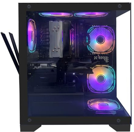 suevery Gaming PC Core i5-13400F (10 Kerne 16 Threads, bis 4,6 GHz) Desktop Computer Tower RTX 4060 8GB | 32GB RAM | 1TB NVMe SSD | WLAN | Win 11 | Prebuilt Gamer PC