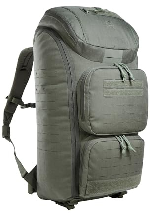 Tasmanian Tiger TT Modular Medic Pack 38 IRR Taktischer Medic-Pack Notfall-Rucksack mit Organizer und Zusatz-Taschen für Sanitäter Erste Hilfe; Steingrau-Oliv IRR