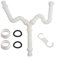 GLFLOW Doppel-Siphon, flexibles Doppelwaschbecken-Ablauf-Set: verstellbares 20 cm-80 cm Siphon-Set für G1-1/2 & G1-1/4-Waschbecken für Waschbecken, Waschbecken, Waschbecken