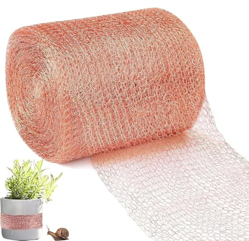 Bande de cuivre contre les escargots, clôture anti-limaces, filet en cuivre, 12,7 cm x 6 m, protection contre les limaces, les limaces et les limaces, double couche