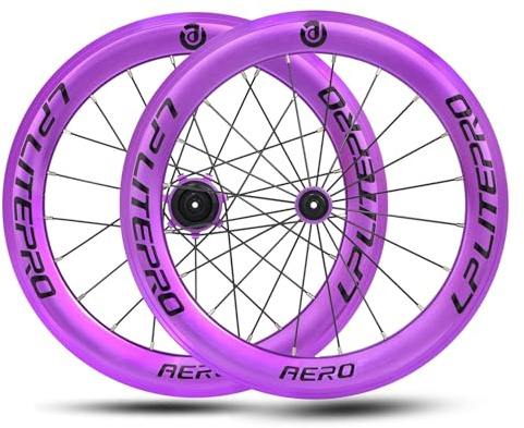 349/406 BMX-Radsatz 16/20'' Falträder V-Bremse Schnellspannnabe 74/130mm for 7/8/9/10-Gang-Kassette(Purple 349)