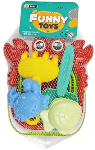 Kit Di Giocattoli Da Spiaggia - Strumenti Per Pala A Secchio Pieghevole Blu, Giocattoli Per Castello Di Sabbia 5 Pezzi, Attrezzature Da Costruzione Per Sabbia Esterno Estivo Interattivo Per Bambini |