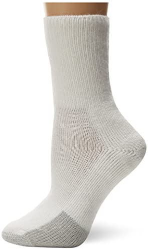 Thorlos womens Tc Max Cushion Cuff tennis socks, White, Medium US