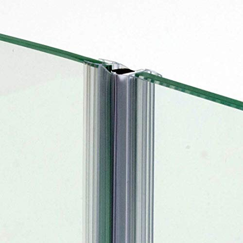 220cm - COPPIA di guarnizione magnetica/calamita IN LINEA per box doccia con due ante scorrevoli per VETRO 6mm-GMVL6/8