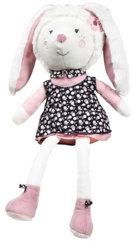 Doudou lapin grand modèle en velours blanc
