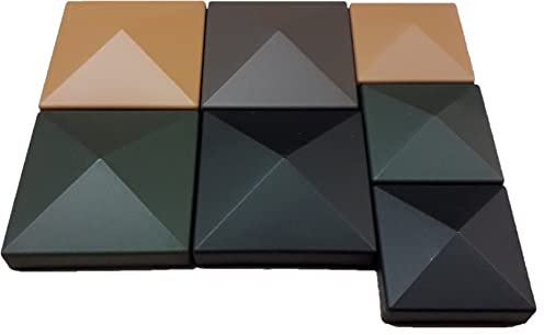 Cyclaire Fence Post Cap, Pack of 6 Neat Toppers for Fence Posts That Help Stop Water Soaking into The Wood and prolong The Life of Your Fence (3 Fence Post, Black)