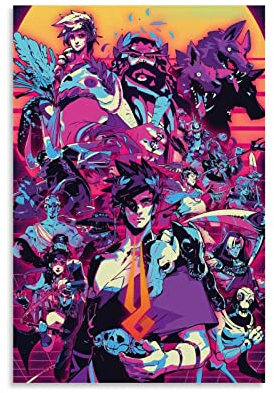 Vaporwave Art Game Hades Poster, Heimdekoration, Wanddekoration, Geschenk, Leinwand, Wandkunst, Schlafzimmer, 20 x 30 cm