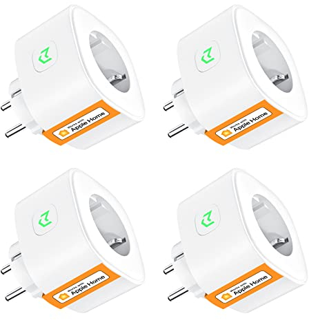 Refoss Prise Connectée WiFi, Prise Intelligente avec HomeKit, Lot de 4 Prises Programmables avec Alexa, Google Home, Prise Télécommandée Sans Fil, Smart Plug avec Commande Vocale et Minuterie, Type F