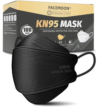 KN95 Face Mask Disposable Adults - 100 Pack 5 Layer Protection Adjustable KN95 Mask Breathable Comfortable Respirator Women Men KN95 Face Mask Individually Wrapped