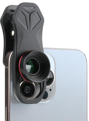 LEUUD Lente de Cámara Macro 10X, Lente de Teléfono Móvil, Objetivo Universal para Cámaras de Teléfono Macro HD para iPhone, Samsung y la mayoría de teléfonos Inteligentes Android