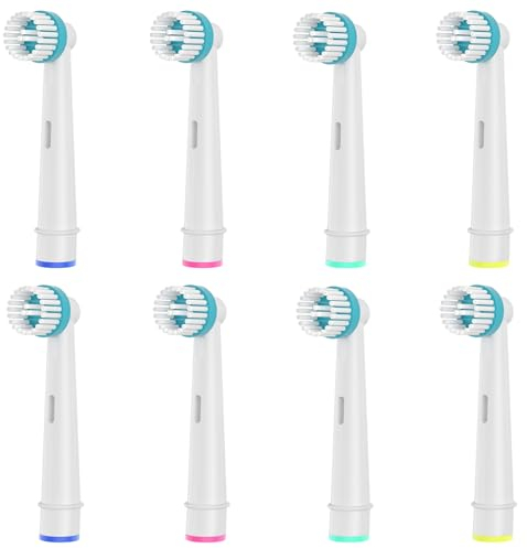 8 Stück Ortho Care Aufsteckbürsten, Kompatibel mit Braun Oral B Elektrische Zahnbürste für die Präzise Reinigung um Zahnspangen.