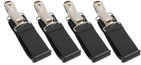 Clip per Stivali, Clip Elastiche per Staffe per Pantaloni 4 Pezzi Antiscivolo per Staffe