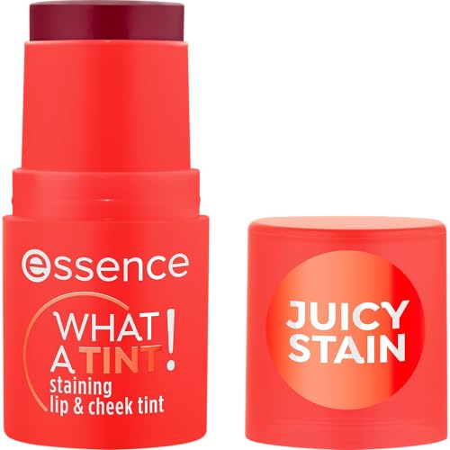 essence WHAT A TINT! tinte para labios y mejillas, refrescar, Efecto tinte, resultado inmediato, natural, color intenso (5g)