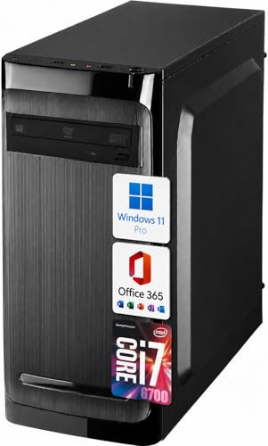 PC Fisso Desktop NUOVO pronto all'uso • Intel core i7-6700 • 32GB RAM DDR4 • 512 GB SSD • Windows 11 Pro • Office 365 • WiFi • DVD • Ideale per ufficio e attivita' professionali • Garanzia 2 anni