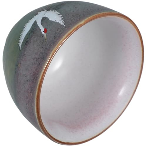 Angoily Taza de Té China Pequeña de Cerámica Esmaltada Estilo Kung Fu Taza de Café de Porcelana sin Asa para Té Matcha Infusiones Tradicionales para Degustación Casa y Ceremonia