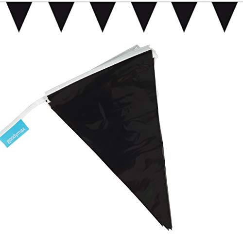 Goodymax® Wimpelkette 10 m Schwarz - viele weitere Farben & Farbkombinationen zur Auswahl