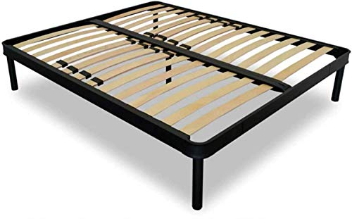 EVERGREENWEB MATERASSI & BEDS Lattenrost XXL aus orthopädische extra stark Stahlrahmen mit 14 Leisten Schichtholz H35 cm - 170X200 | Tecna Plus