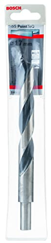 Bosch Professional PointTeQ HSS Twist Drill Bit (for Metal, Reduced Shank, 17 x 125 x 184 mm, Accessories for Drill Driver)