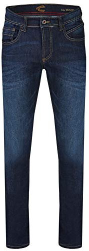 camel active Herren Regular Fit 5-Pocket Jeans aus Baumwolle Dunkelblau, menswear-33/30