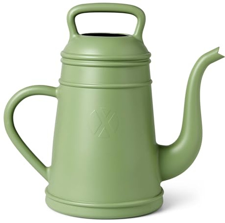 Xala - Annaffiatoio Lungo 8L - Adatto per uso interno ed esterno. - Resistente alle rotture - Leggero - 40x22x37 - Verde antico