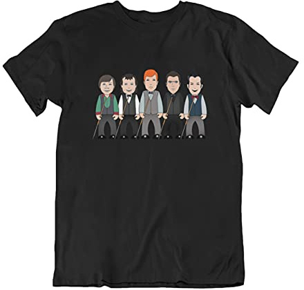 vipwees Snooker legender, sportkarikatyr t-shirt, tillverkad av ekologisk bomull, Svart, XXL
