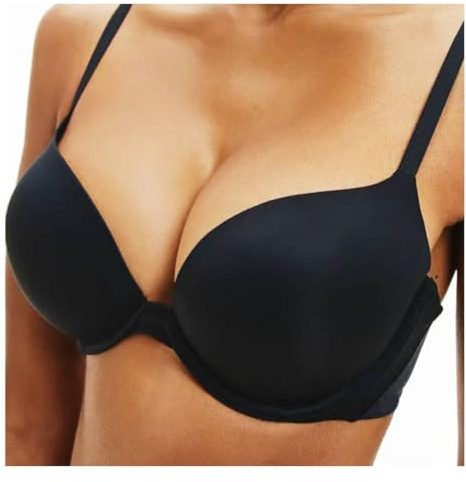 2 tailles plus grandes soutien-gorge push-up épais rembourré Bombshell VS ajouter 2 bonnets assets effet complet, Noir , 95D