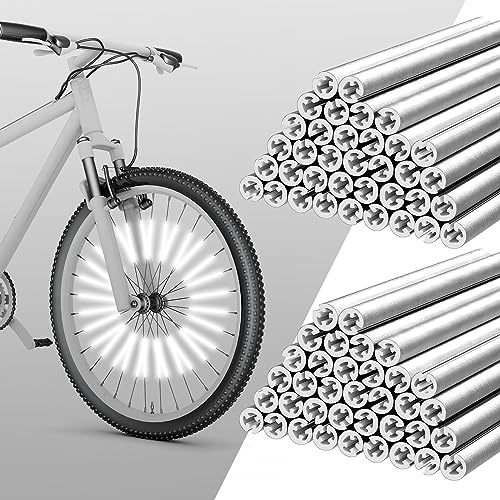QILUCKY Speichenreflektoren Fahrrad, 360° Sichtbarkeit Reflektoren Fahrrad, Katzenaugen Reflektoren, Fahrrad Zubehör Einfache Montage (72)
