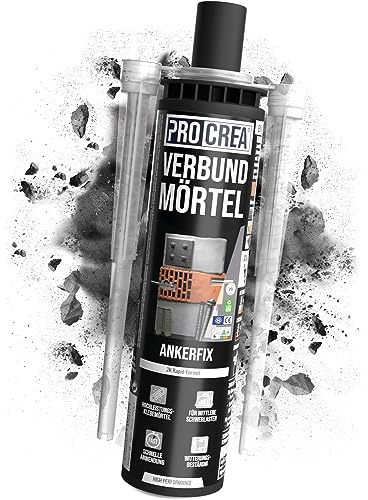 PROCREA® Injektionsmörtel Ankerfix [inkl. 2x Premium-Mischern] Hochleistungs Montagemörtel & Verbundmörtel Kartuschen in bester Qualität - 2K Klebedübel & Flüssigdübel für innen & außen