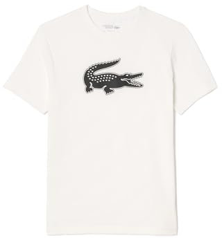Lacoste-Men S TEE-SHIRT-TH2042-00, Bianco/Nero, L