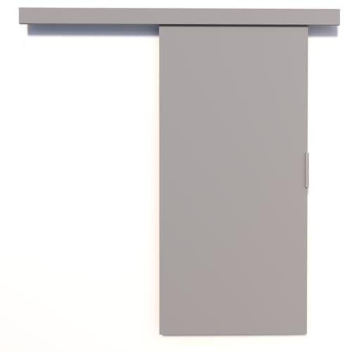 MINIO go for it - Schiebetür Komplettset CLEAN A, 86 cm Breit, Schiebetüren, Wandmontage, Schiebetürsystem, Zimmertüren - Grau Matt