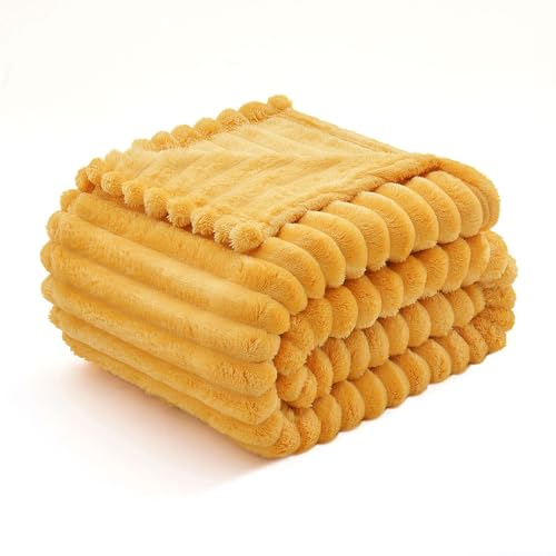 MIULEE Kuscheldecke Flauschig Decke Fleecedecke Flanell Einfarbig Wohndecken Couchdecke Flauschig Überwurf Mikrofaser Tagesdecke Sofadecke Blanket Für Sofa Schlafzimmer 60x80Inch 150x200cm Orange