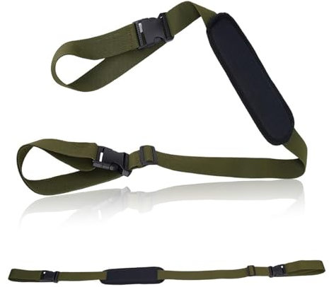 DEANKEJI Tragegurt Sup Board 2 Stück Schultergurt Einstellbar, Rutschfester Skateboardträger, Tragegurt, Armeegrüne Schultergurte für Strandkörbe, Fahrräder, Scooter