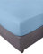 Miracle Home. Spannbettlaken aus 100% gebürsteter Mikrofaser, elastisches Spannbettlaken mit Anti-Peeling-Effekt. 135X200. Bett 135. Himmelblau