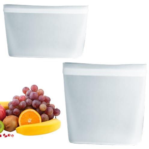 Bags Food, Reusable Storage Bags Food, 7.48x7.01in Silicone Transparent Zip, Leakproof Zipper Containers for Home, Travel, Adventure, Outdoor, Workplace