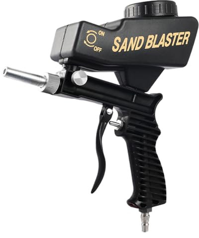 Pistola de | Herramienta de chorro de | Kit de lanzadores húmedos de 11.02 pulgadas | Nylon PA y acero al carbono grano granallado pintura removedor de óxido para chorro de abrasiva