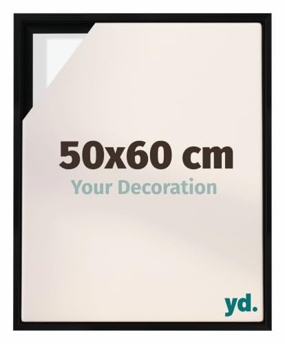 Your Decoration - Canvas Floater Frame 50x60 - Black Matt - Floating Pictureframe for Canvas Painting - MDF - Lyon