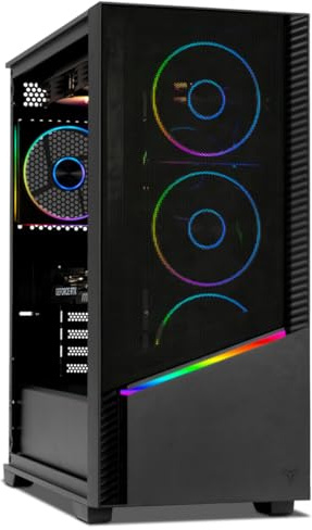 YEYIAN PC Gamer Elara | AMD Ryzen 7 7800X3D Gaming Processor 8 Cores a 5.0 GHz | NVIDIA GeForce RTX 5070 12GB GDDR7 | 32GB DDR5 6000MHz | SSD 1TB NVMe Gen4 | Win 11 Pro