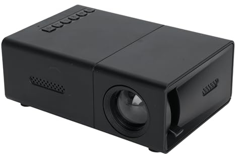 Bewinner Bärbar LED-filmprojektor, LED-projektor 1080P HD, 100 ANSI Hemmabiofilm, Bärbar för Telefon, Dator, USB, TV-sticka för Camping, Barn, Spel