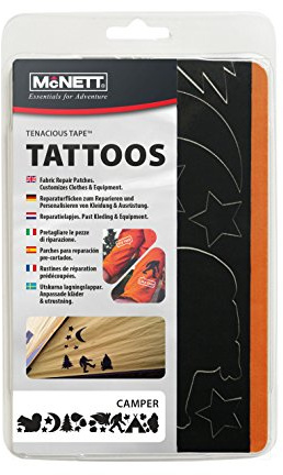 McNett Tenacious Tape-Tattoos - Camper, schwarz, 7,6 x 50 cm