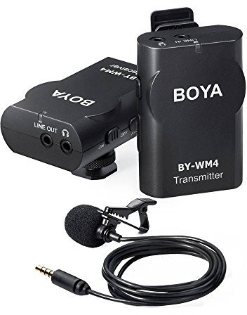 Boya Micro Wireless by-wm4 per Reflex e Smartphone