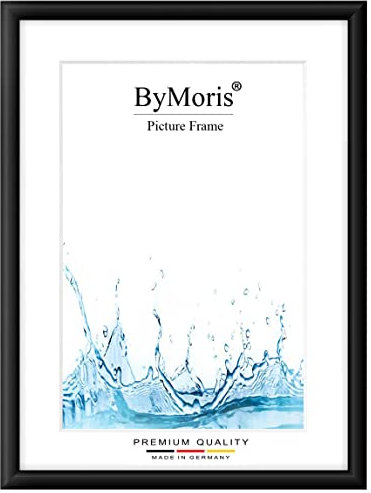 ByMoris Cadre photo sur mesure 60 x 110 cm en Noir mat avec verre acrylique antireflet, poster affiche puzzle portrait cadre bois