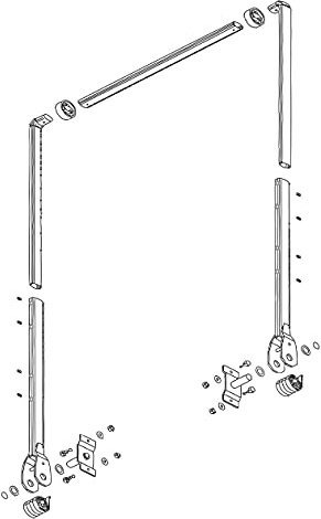 Electric ALUMINUM Arm 4 Spring Dump Truck Flip Tarp System Kit up to 23' bed (ARMS ONLY)